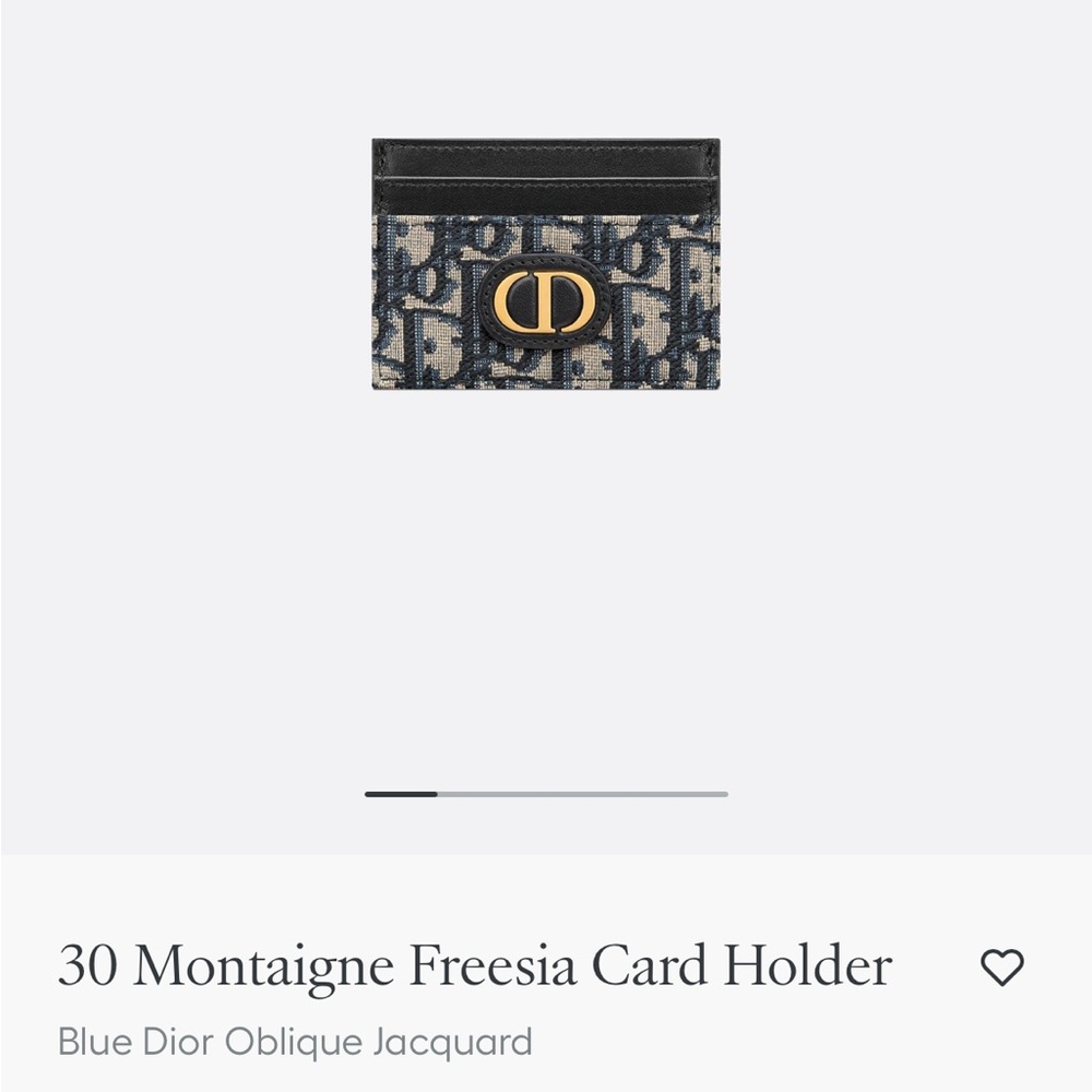 Dior Black and Blue Card Holder